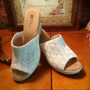 NIB White Mountain Crocheted Wedge's Size 11M
